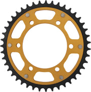 Gold and black motorcycle sprocket RST-480-43-GLD rear stealth sprocket for Suzuki/Yamaha