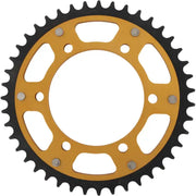 Gold and black motorcycle sprocket RST-480-43-GLD rear stealth sprocket for Suzuki/Yamaha