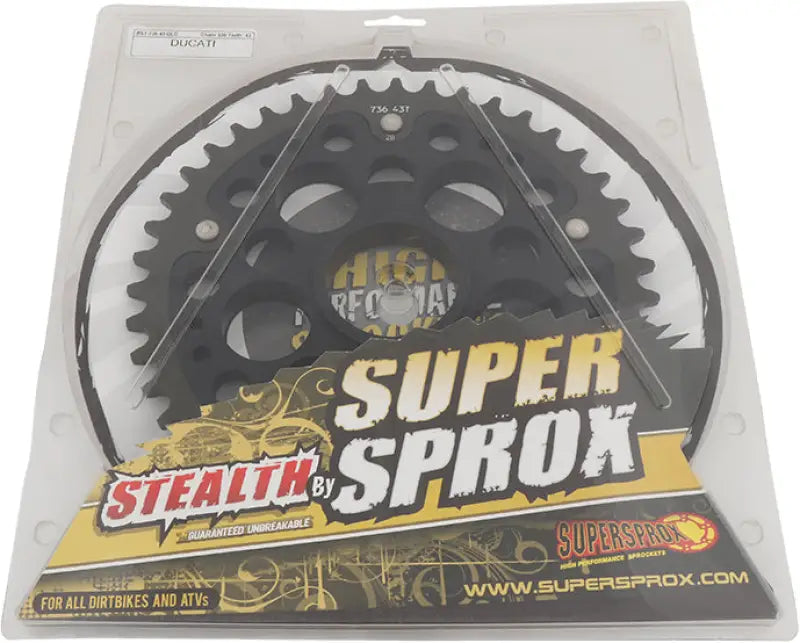 RST-736-43-BLK Rear Stealth Sprocket Alu/Stl 43t 520 Blk Duc 