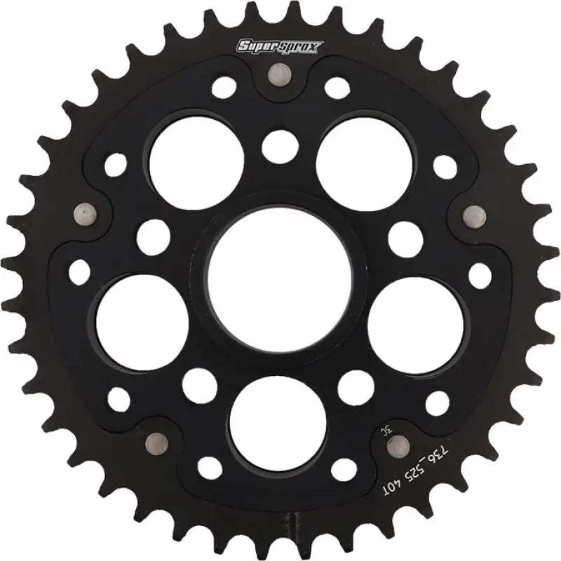 RST-736525-40-BLK Rear Stealth Sprocket Alu/Stl 40t 525 Blk Duc 
