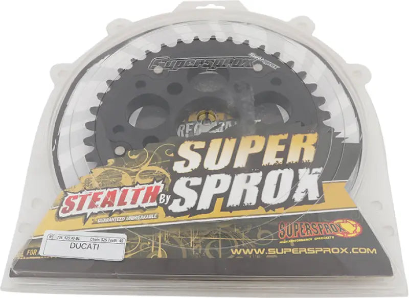 RST-736525-40-BLK Rear Stealth Sprocket Alu/Stl 40t 525 Blk Duc 