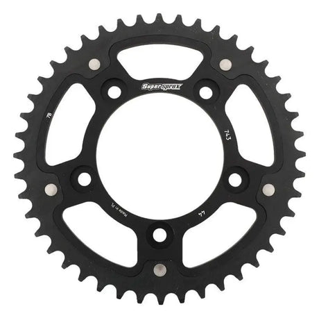 RST-743-44-BLK Supersprox Rear Stealth Sprocket Alu/Stl 44T-520 Blk Duc - RV and Auto Parts