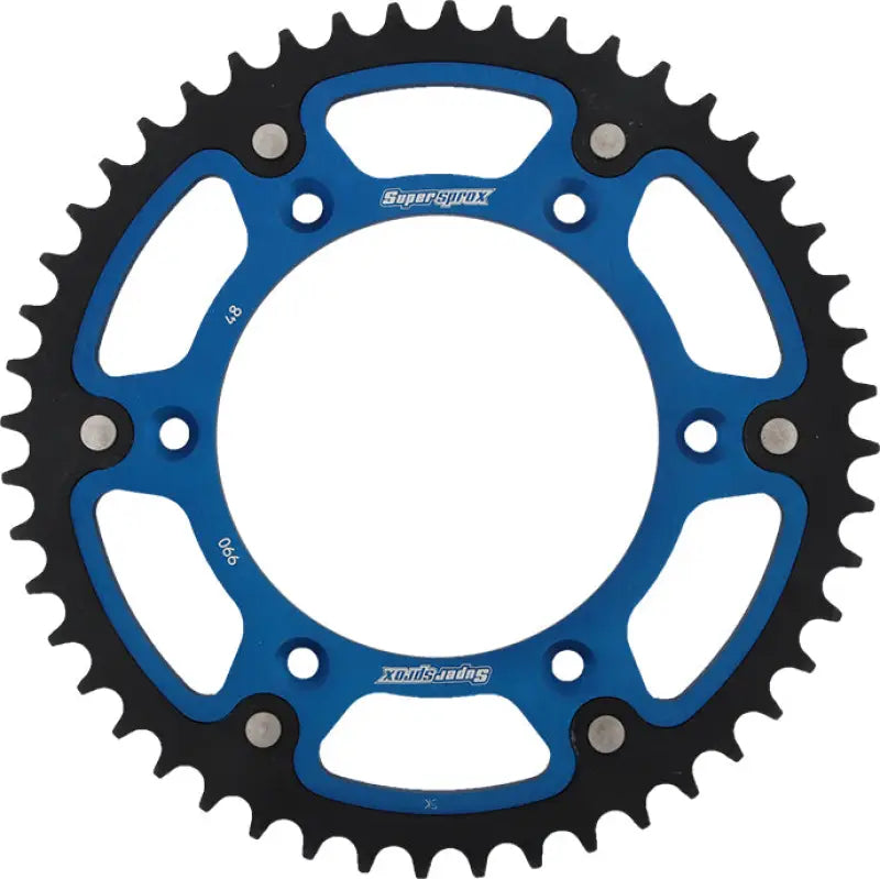 SUPERSPROX RST-990-48-BLU Rear Stealth Sprocket Alu/Stl 48t 520 Blu Hus/Husq/Ktm