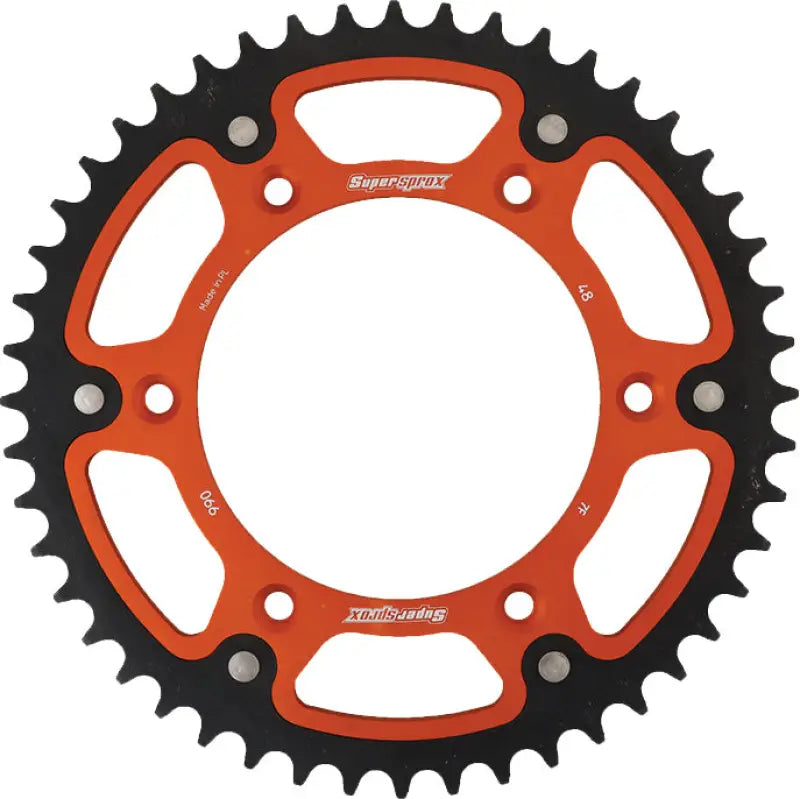 SUPERSPROX RST-990-48-ORG Rear Stealth Sprocket Alu/Stl 48t 520 Org Hus/Husq/Ktm