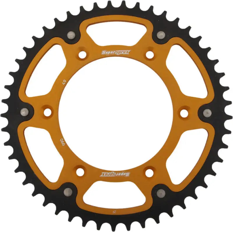 SUPERSPROX RST-990-49-GLD Rear Stealth Sprocket Alu/Stl 49t 520 Gld Husq/Ktm