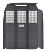 Gray metal van partition with secure roof anchor kit for RSVAKMS144SHR21 Rolacase