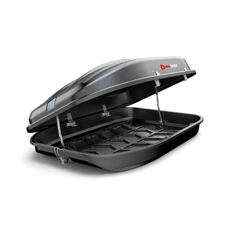 RT10D Penda Duraliner 10 Cf Roof Top Cargo Box, water-resistant, durable construction, open display, ample storage capacity, easy installation, secure locking mechanism.