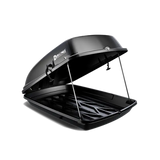 RT20D Penda Rooftop Cargo Box Carrier with open lid showing spacious interior and durable materials.