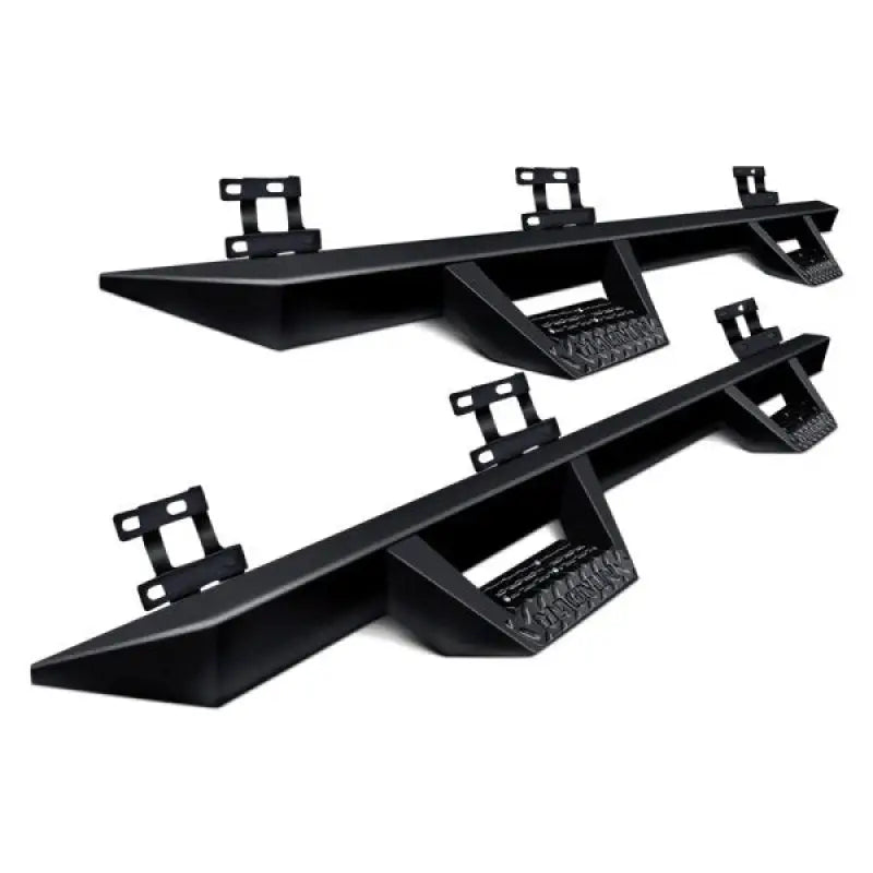 Black truck side steps for RTS75TY ICI Stainles RT Steps model on your ride