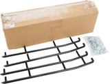 Black metal grate with mounting hardware and cardboard box for RUA-9750-20 standard wear bar