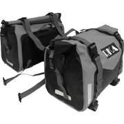Rugged Motorcycle Saddlebags 60l Black/Gray Pair - RKA