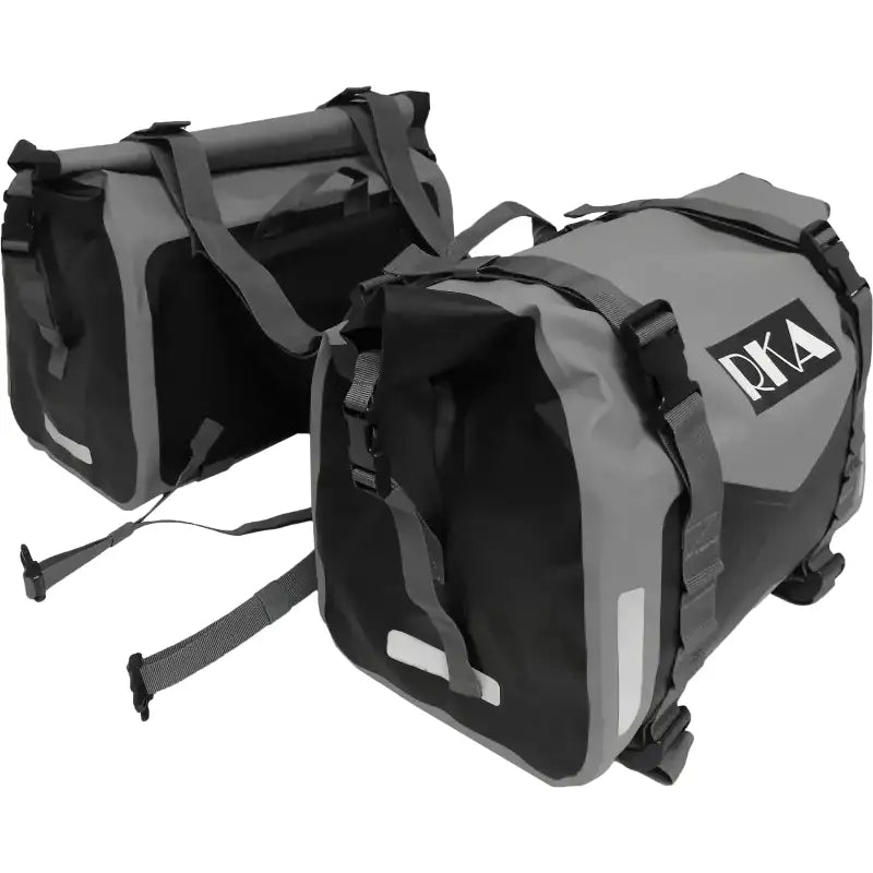 Rugged Motorcycle Saddlebags 60l Black/Gray Pair - RKA
