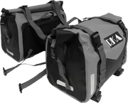 Rugged Motorcycle Saddlebags 60l Black/Gray Pair - RKA
