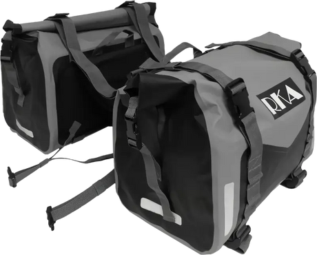 Rugged Motorcycle Saddlebags 60l Black/Gray Pair - RKA