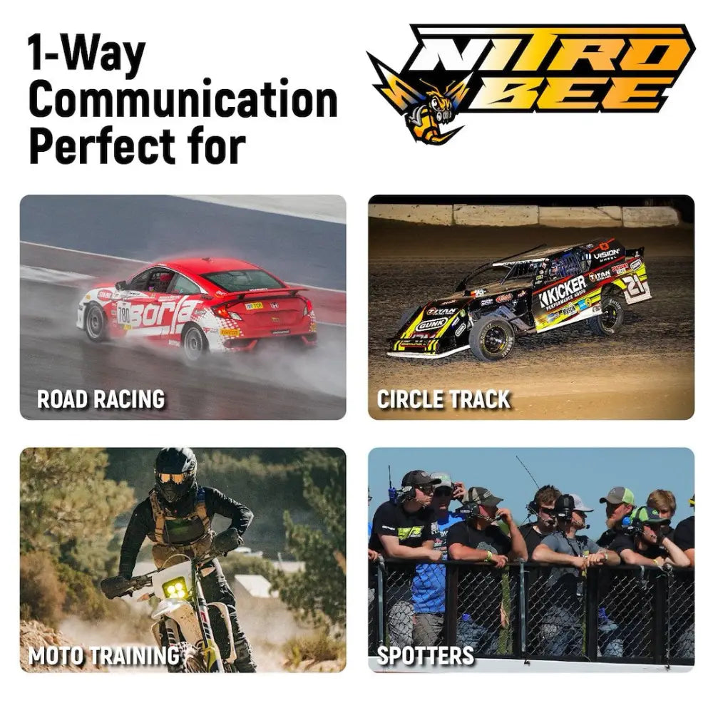 Rugged Radio Race Control Audio Priority UHF Radio Nitro-BEE-X - Nitro Bee Xtreme Receiver