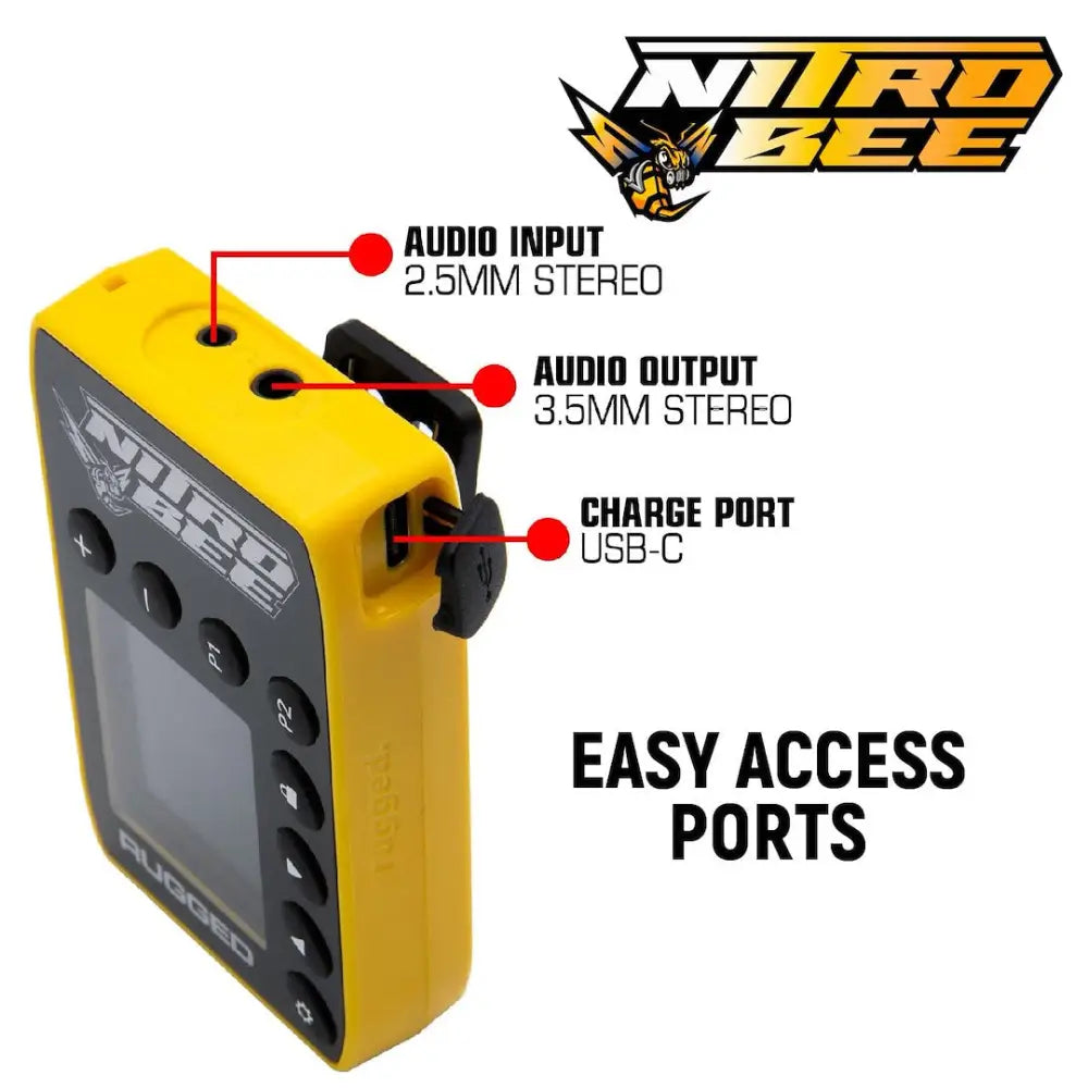 Rugged Radio Race Control Audio Priority UHF Radio Nitro-BEE-X - Nitro Bee Xtreme Receiver