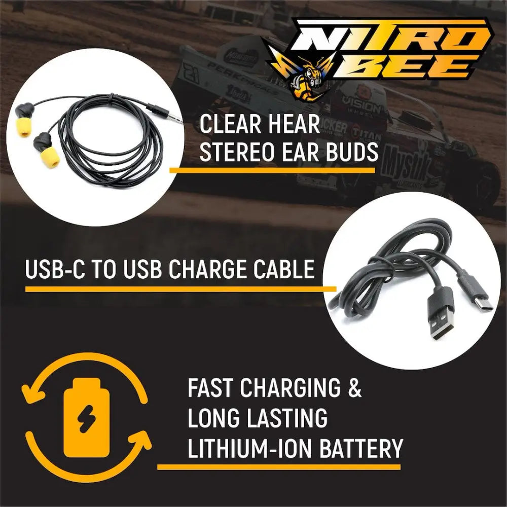 Rugged Radio Race Control Audio Priority UHF Radio Nitro-BEE-X - Nitro Bee Xtreme Receiver