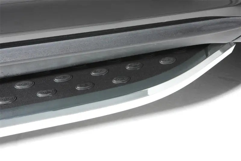 Running Board Powder Coated; Black With Chrome Trim; Aluminum; Unlighted; Requires Mounting Kit Depending