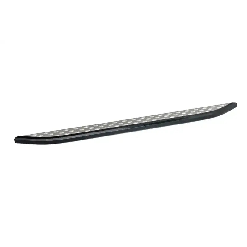 Running Board Powder Coated; Black With Chrome Trim; Aluminum; Unlighted; Requires Mounting Kit Depending