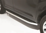 Running Board Powder Coated; Black With Chrome Trim; Aluminum; Unlighted; Requires Mounting Kit Depending