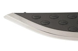 Running Board Powder Coated; Black With Chrome Trim; Aluminum; Unlighted; Requires Mounting Kit Depending