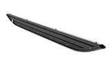 Black running board with powder coated finish and black trim for sleek truck style