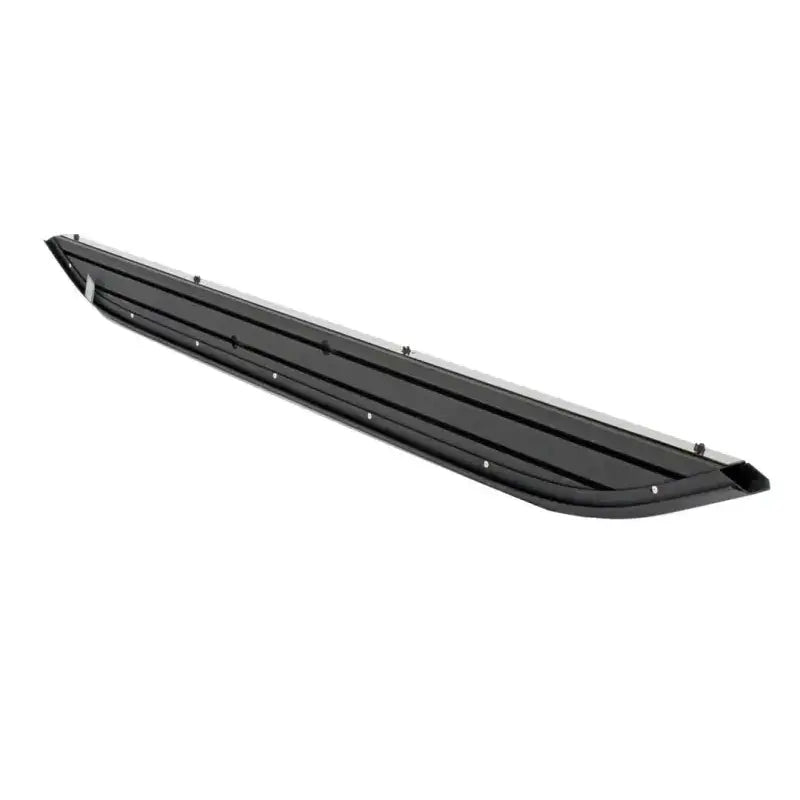 Black running board with powder coated finish and black trim for sleek truck style