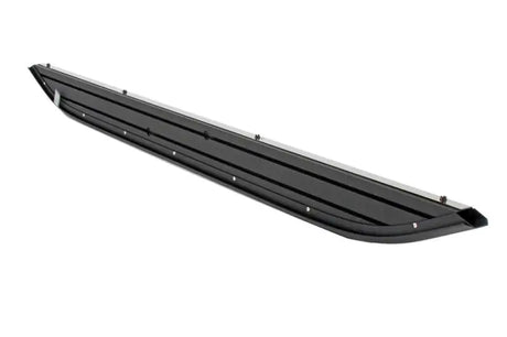 Black running board with powder coated finish and black trim for sleek truck style