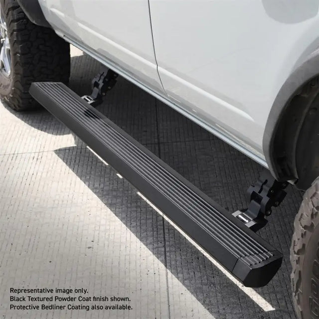 Running Board Protective Bedliner Coating; Black; Aluminum; Lighted; Rocker Panel Mount - Truck & Automotive
