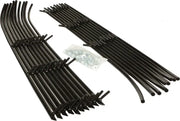 Black plastic tubing with metal stakes and hardware for RUP-1225-20 standard wear bar runners
