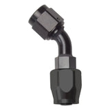 Russell Performance -10 AN Black 45 Degree Full Flow Hose End - 610115