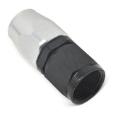 Russell Performance -10 AN Black/Silver Straight Full Flow Hose End - 610043