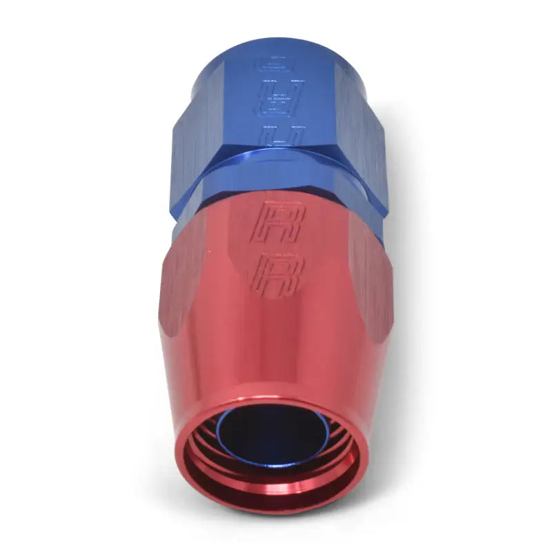 Russell Performance -10 AN Red/Blue Straight Full Flow Hose End - 610040