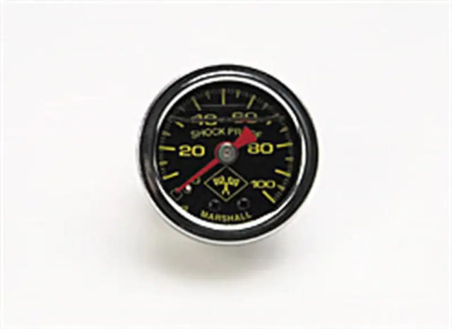 Russell Performance 100 psi fuel pressure gauge black face chrome case (Liquid-filled) - 650320