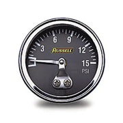 Russell Performance 15 psi fuel pressure gauge (Non liquid-filled) - 650350