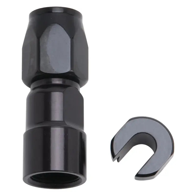 Russell 611203 Russell Performance 3/8in SAE Quick Disc Female to -6 Hose Black Straight Hose End - 611203