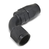 Russell Performance -4 AN Black 90 Degree Full Flow Hose End - 610155