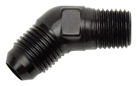 Russell Performance -6 AN to 3/8in NPT 45 Degree Flare to Pipe Adapter - 662393