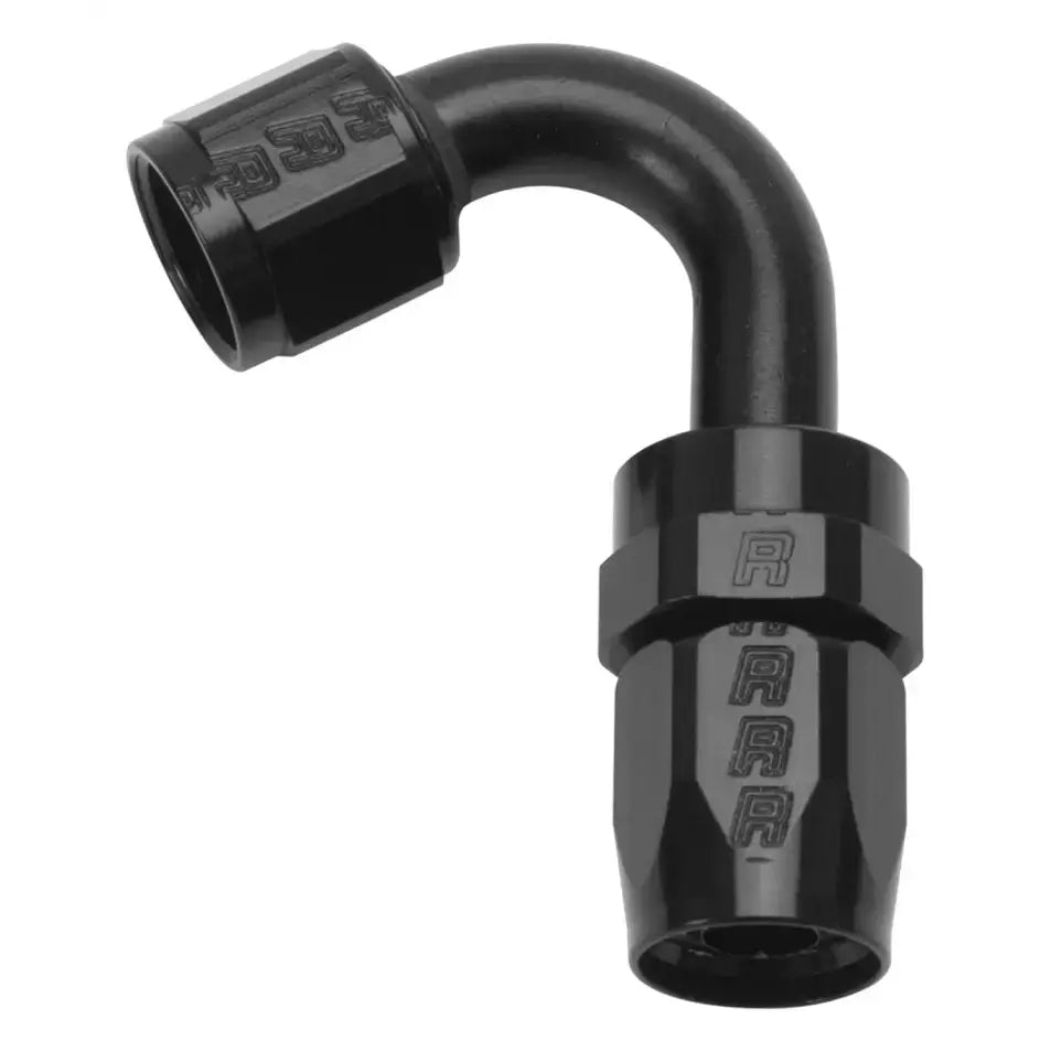 Russell Performance -6 AN Black 120 Degree Full Flow Swivel Hose End - 613405