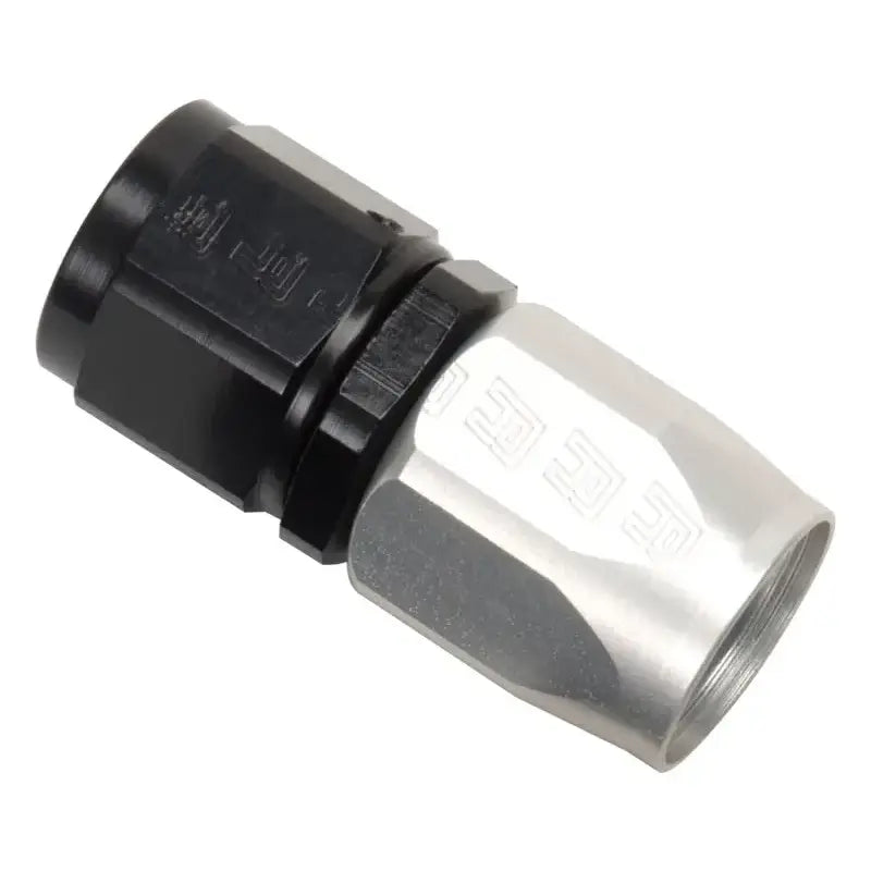 Russell Performance -6 AN Black/Silver Straight Full Flow Hose End - 610023