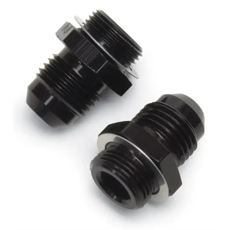 Russell Performance -6 AN Carb Adapter Fittings (2 pcs.) Black - 640203