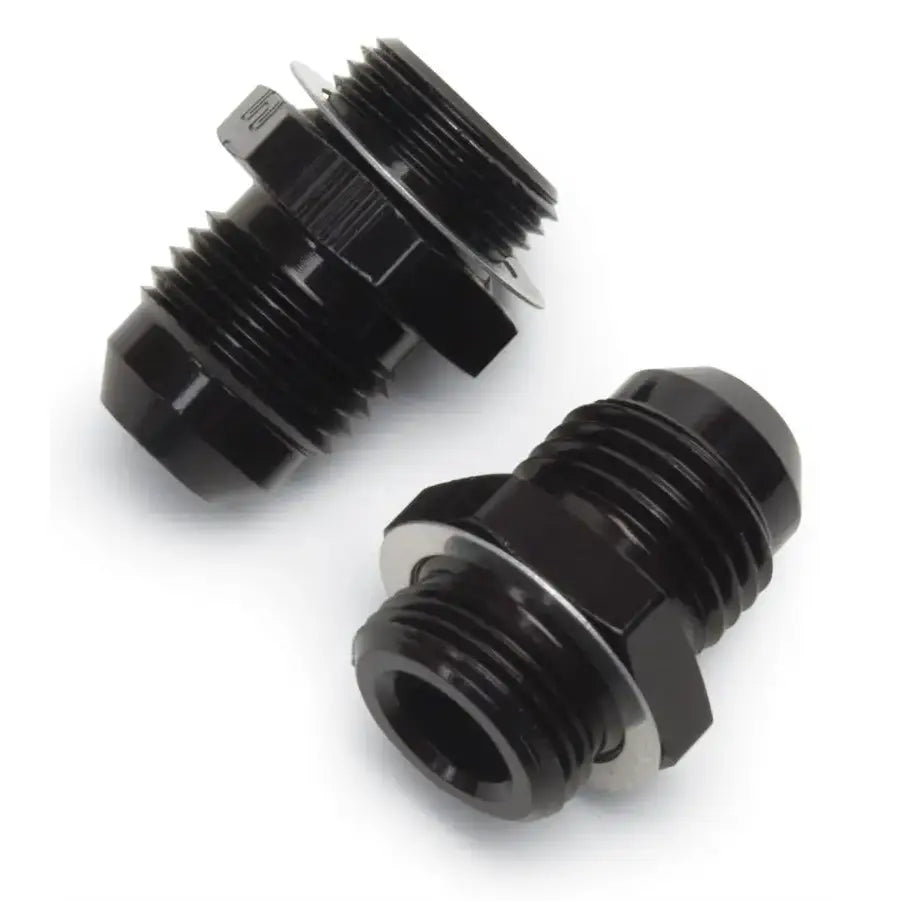 Russell Performance -6 AN Carb Adapter Fittings (2 pcs.) Black - 640203