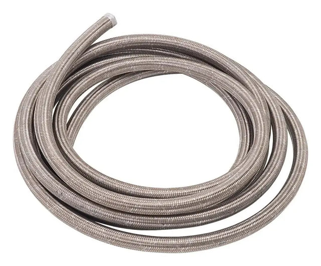 Russell Performance -6 AN ProFlex Stainless Steel Braided Hose (Pre-Packaged 20 Foot Roll) - 632090
