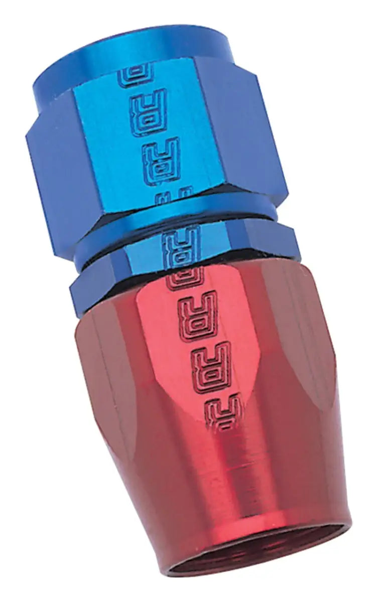 Russell Performance -6 AN Red/Blue Straight Full Flow Hose End - 610020