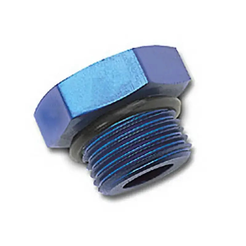Russell Performance -6 AN Straight Thread Plug (Blue) - 660270