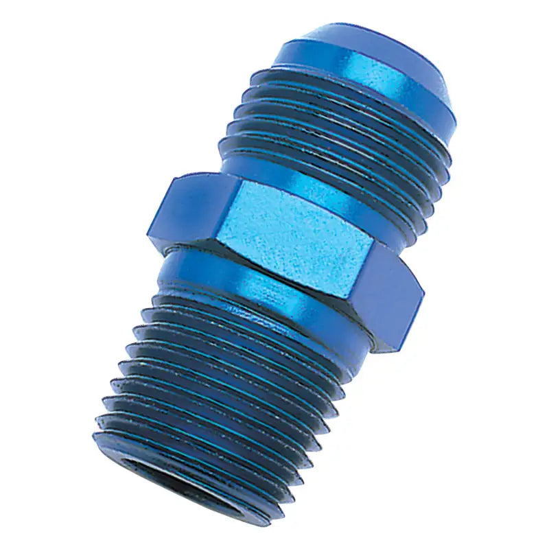 Russell Performance -8 AN to 3/8in NPT Straight Flare to Pipe (Blue) - 660480