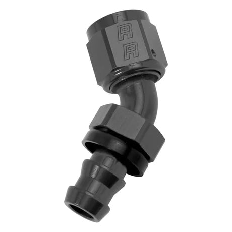 Russell Performance -8 AN Twist-Lok 45 Degree Hose End (Black) - 624093