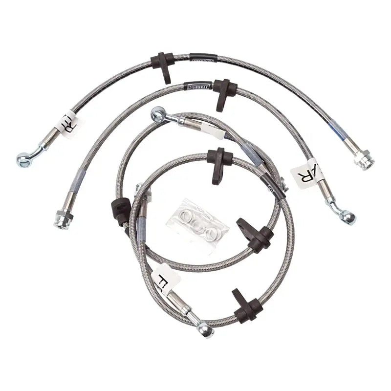 Russell 684600 Russell Performance 92-95 Honda Civic (All with rear discs/ no ABS) Brake Line Kit - 684600