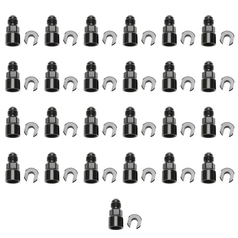Russell 644117 Russell Performance Adapter -6 AN Male to 5/16in Quick Disconnect Female Screw - Black (Bulk Pkg 25) - 644117