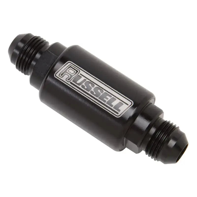 Russell Performance Black Anodized (3in Length 1-1/4in dia. -6 male inlet/outlet) - 650133